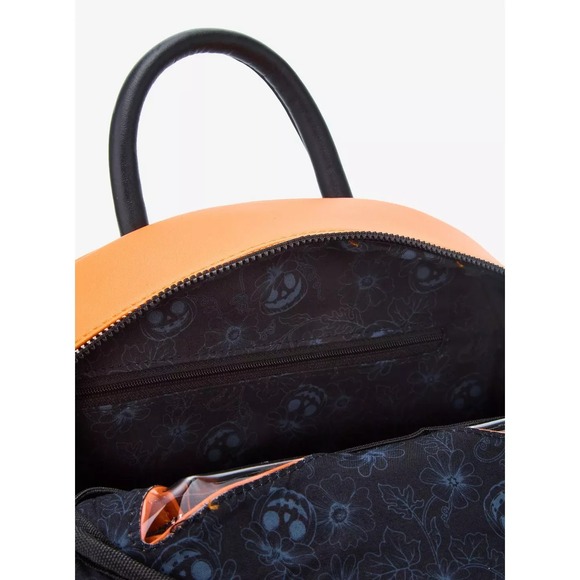 Halloween Pumpkin Figural Pin Collector Backpack - Picture 4 of 4